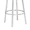 Armen Living Titana 30" Bar Height Swivel White Faux Leather and Brushed Stainless Steel Bar Stool 840254335080 - alternate 2
